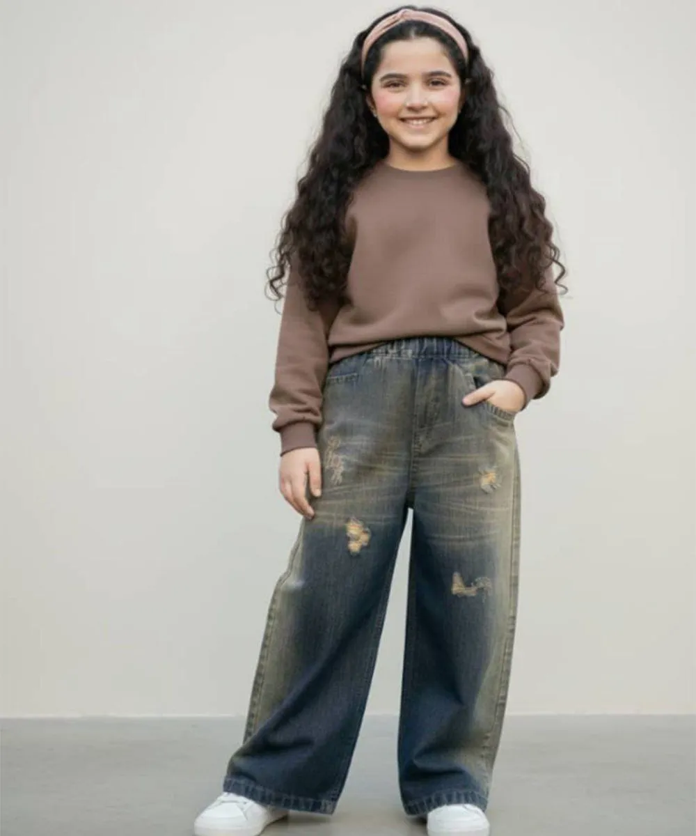 لباس بچگانه قزوین شلوار جین دخترانه